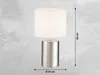 LED Tischlampe mit Keramikfuß Silber Antik & Lampenschirm Produktbild-Vorschau 4