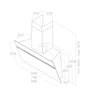 Dekorative, 80 cm breite wandhaube, 65 db, 603 m³/h, Produktbild-Vorschau 5