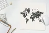 MuchoWow® Mauspad Mousepad Weltkarte - Schwarz - Weiß - Produktbild-Vorschau 5
