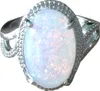 Mode Frauen super glänzende ovale Form künstliche Opal Ring Produktbild-Vorschau 1
