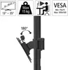 hama FULLMOTION monitor mount 00118494 nero per 2 monitor, Anteprima dell’immagine prodotto 9
