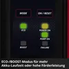 A close-up of a control panel with illuminated indicators and buttons. Produktbild-Vorschau