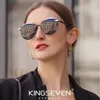 Kingseven - Occhiali da sole - Donna - Uv400 - Lenti nere - Anteprima dell’immagine prodotto 5