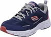 A single navy blue Skechers athletic shoe is shown against a white background. Anteprima dell’immagine prodotto