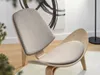 Poltrona di design DAHL - beige chiaro / rovere Anteprima dell’immagine prodotto 8
