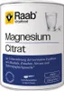 A white cylindrical container of Raab Vitalfood Magnesium Citrat powder. Anteprima dell’immagine prodotto