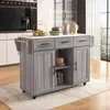 A kitchen island cart is shown in a modern kitchen setting. Podgląd zdjęcia produktu