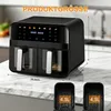 OYAJIA Heißluftfritteuse 9 L - 2 Kammern, Smart Finish, Produktbild-Vorschau 8