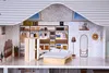 A dollhouse bedroom with a closet, bed, and mirror. Anteprima dell’immagine prodotto