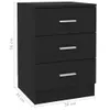 vidaXL Nachttisch Schwarz 38x35x56 cm Holzwerkstoff Produktbild-Vorschau 11