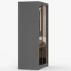 Kleiderschrank Schwebetürenschrank Schrank 100cm Grau/Grau Produktbild-Vorschau 7