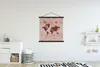 MuchoWow® Textilposter Weltkarte - Rot - Pflanzen 90x90 cm Produktbild-Vorschau 2