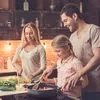 A family cooking together in a kitchen. Náhľad obrázku produktu