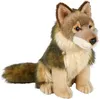 A plush toy wolf sitting on a white background. Podgląd zdjęcia produktu