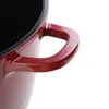 Close-up of a red pot handle. Produktbild-Vorschau
