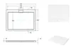 Duschwanne Rechteck 100x80x4,5 Sanitäracryl Duschtasse Produktbild-Vorschau 6