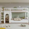 Kinder-Etagenbett mit gerader Vier-Stufen-Leiter, rundum Produktbild-Vorschau 9