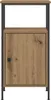 A front view of a wooden cabinet with a gray metal frame. Produktbild-Vorschau