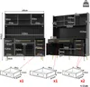 Flieks Credenza moderna con illuminazione a LED, mobile Anteprima dell’immagine prodotto 4