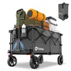 A gray folding wagon filled with camping gear, presented on a white background. Produktbild-Vorschau