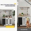 PawHut klec pro psy do domácnosti, box pro psy se 3 dvířky, Náhled obrázku produktu 4