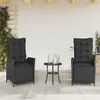 vidaXL Fauteuil de jardin avec repose-pieds 2 pcs. Réglable Voir les images du produit 2