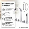 Mucola Wasserhahn Badewannenarmatur HandBraunse Silber5 Produktbild-Vorschau 12