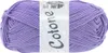 A ball of purple yarn with a label in the center. Produktbild-Vorschau