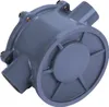 A gray pump with two inlet/outlet pipes and a circular front panel with radial spokes. Náhľad obrázku produktu