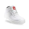 A white work boot is shown against a white background. Produktbild-Vorschau