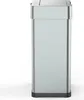 A studio shot of a silver automatic kitchen trash can with a black base. Produktbild-Vorschau