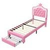 INONEFT Kinderbett Prinzessinnenbett 90x200 cm, Polsterbett Produktbild-Vorschau 8