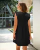 Dámské šaty Sommerkleid, Strickkleid Ärmellos, S/M, Schwarz Náhled obrázku produktu 5