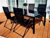 Sitzgruppe POETTO 4 Personen Schwarz Aluminium Gartenmöbel Produktbild-Vorschau 1