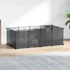 vidaXL Gabbia per piccoli animali nera 144x74x46,5 cm PP e Anteprima dell’immagine prodotto 2