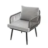 A single outdoor lounge chair with cushions and rope detailing. Podgląd zdjęcia produktu