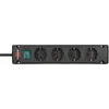 H05VV-F 3G1,5 Bremounta 4-fach schwarz 1,5m Produktbild-Vorschau 3