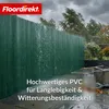 A green PVC privacy screen in a garden during a storm. Anteprima dell’immagine prodotto