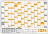 XL Wandkalender Wandplaner 2026 orange (gerollt) DIN A1 Produktbild-Vorschau 1