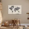 MuchoWow® Poster Weltkarte - Grau - Holz 60x40 cm - Produktbild-Vorschau 6