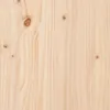 A close-up view of a wooden surface, likely a bed frame, showing the wood grain and knots. Voir les images du produit