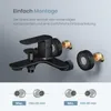 A black faucet with brass fittings, shown with installation instructions and size guides. Náhled obrázku produktu