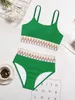 Push-Up-Bikini Damen-Bikini-Set gerippt hoch tailliert Produktbild-Vorschau 5