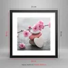 Gerahmtes Poster - Schwarzer Rahmen - Yoga weiblich Blume Produktbild-Vorschau 5