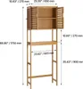 A diagram of a wooden bathroom cabinet with dimensions. Náhled obrázku produktu