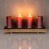 Adventskranz Holz Lang L46cm Mango Weihnachtsdeko Kerzen Produktbild-Vorschau 5