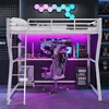 Sweiko lit mezzanine 90x200cm , lumière d'ambiance, support Voir les images du produit 1