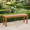 Panchina da giardino in legno COSTWAY, panca a due posti in Anteprima dell’immagine prodotto 2