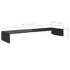 vidaXL Table TV/rehausse d'écran en verre noir 100x30x13 cm Voir les images du produit 6