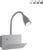 Wandapplikation aus Metall mit flexiblem Leuchtarm und Produktbild-Vorschau 9